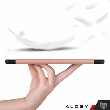 Skleněné pouzdro pro T-Mobile T Tablet 5G 10,36" pouzdro na tablet Alogy Book Cover Case Rose Gold Stylus Zdarma