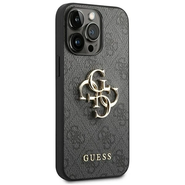 Etui Guess GUHCP14L4GMGGR do Apple iPhone 14 Pro 6,1" szary/sivé pevné puzdro 4G Big Metal Logo