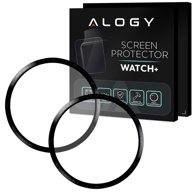 2x Alogy 3D Flexibles Glas für Huawei Watch GT 3 46mm Schwarz
