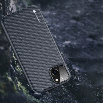 Kryt pouzdra Dux Ducis Fino pokrytý nylonovým materiálem iPhone 14 červený