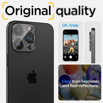 2 x Spigen Optik.TR "Ez Fit" chránič fotoaparátu pre iPhone 14 Pro / Pro Max / 15 Pro / Pro Max Crystal Clear