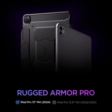 Etui Spigen Rugged Armor „Pro“ pre Apple iPad Pro 13 7/2024 čierny