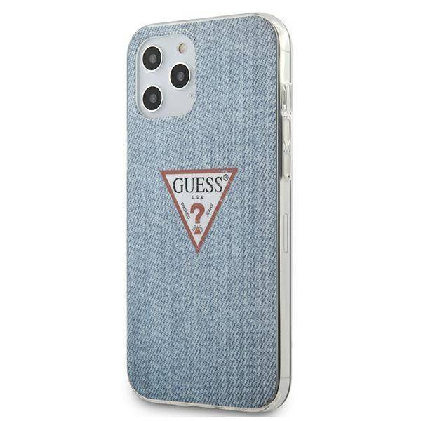 Guess GUHCP12LPCUJULLB iPhone 12 Pro Max 6,7" niebieski/světle modré pevné pouzdro Jeans Collection