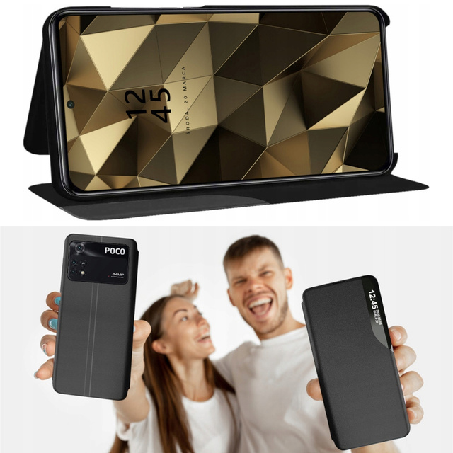 Etui Alogy Smart View Cover z klapką portfel skórzane do Xiaomi Poco M4 Pro 4G/LTE