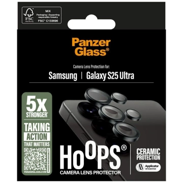 Захисне скло для камери Samsung Galaxy S25 Ultra PanzerGlass Hoops сірого кольору