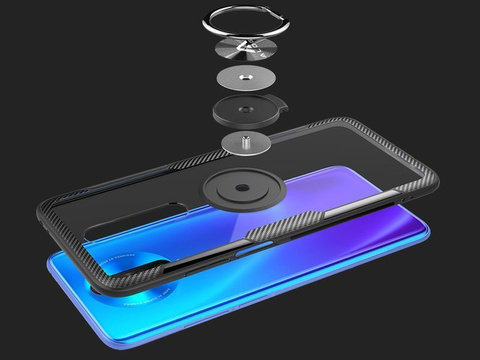 Etui Alogy Ring Holder Clear Armor für Xiaomi Redmi K30/ Poco X2 schwarz