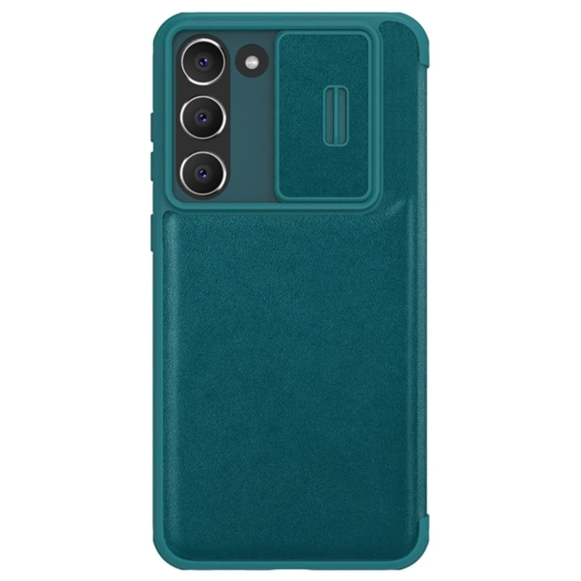 Nillkin Qin Leather Pro Case Samsung Galaxy S23 Flip Cover Camera Cover Green