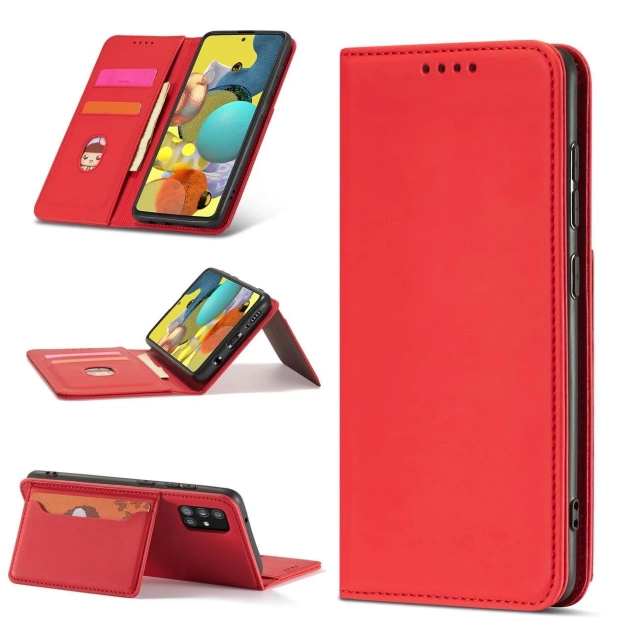 Magnet Card Case Чохол для Samsung Galaxy A13 5G Pouch Wallet Card Holder Red