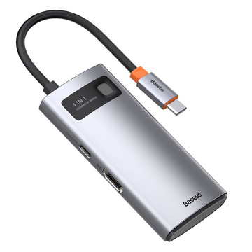 Hub 4w1 Baseus Metal Gleam Series, USB-C až USB 3.0 USB 2.0 HDMI USB-C PD