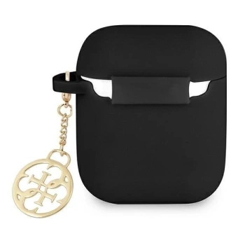 Guess GUA2LSC4EK kryt AirPods černý/černý Silicone Charm 4G Collection
