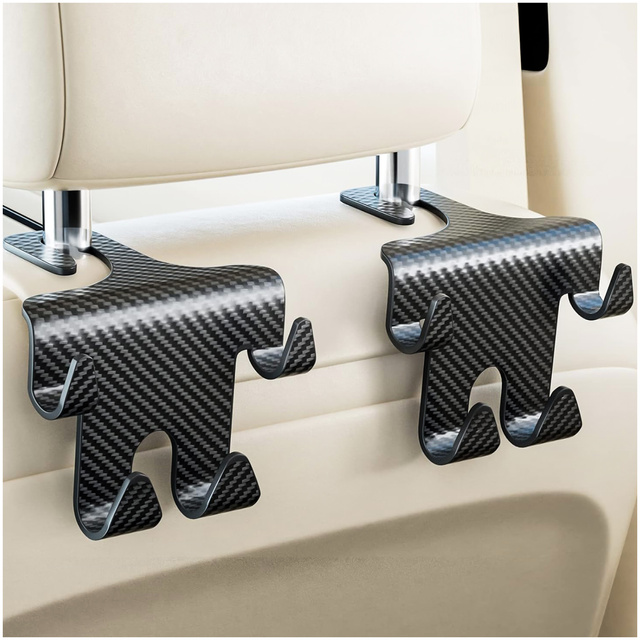 Тримач для вішалки, подвійний автомобільний гачок, 4в1, для сидіння, підголівника, автомобільного органайзера, Alogy Car, 2 шт