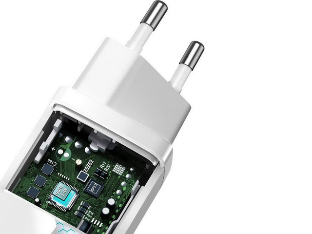 Швидкий зарядний пристрій Baseus GaN2 Lite USB USB-C 65W EU White