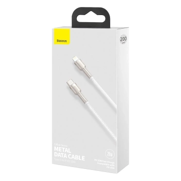 Kabel USB-C na Lightning Baseus Cafule, PD, 20W, 2m (bílý)