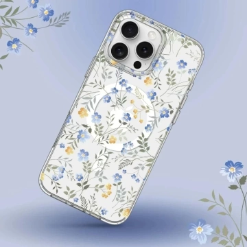 Etui iPhone MagMood MagSafe iPhone 16 Pro jarní květiny