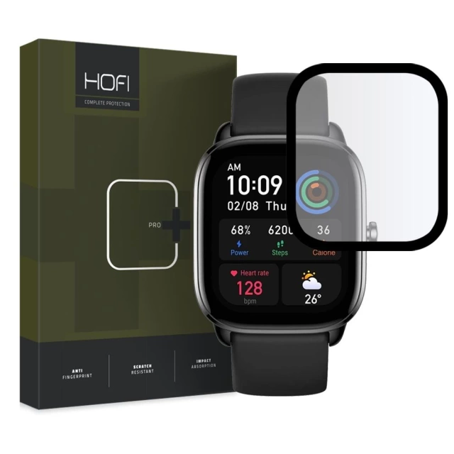 Hybridné sklo Hofi Hybrid Pro pre Amazfit GTS 4 Mini Black