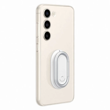 Pouzdro Samsung Clear Gadget Case pro Samsung Galaxy S23 krycí stojánek na kroužek průhledný