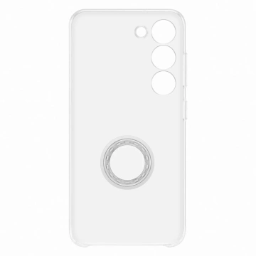 Pouzdro Samsung Clear Gadget Case pro Samsung Galaxy S23 krycí stojánek na kroužek průhledný