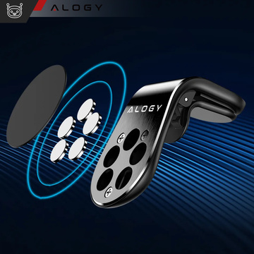 Автотримач магнітний Alogy для решітки радіатора чорний