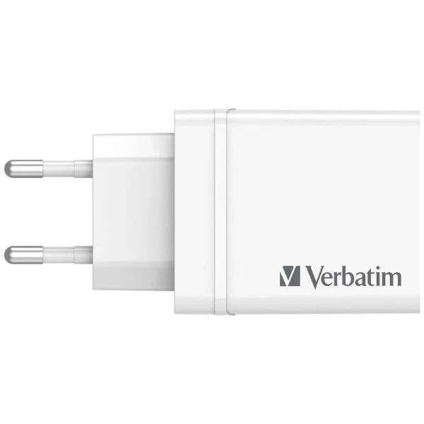 Verbatim 30W nástenná nabíjačka 3xUSB-A/USB-C PD 3.0 biela