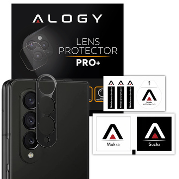 Alogy Lens Protector PRO Kameraschutz aus Metall für Samsung Galaxy Z Fold 4 Schwarz