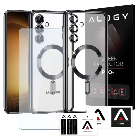 Pouzdro MagSafe pro Apple iPhone 16 Pro Max Alogy Glamour Pouzdro luxusního prstenu zlaté-průhledné