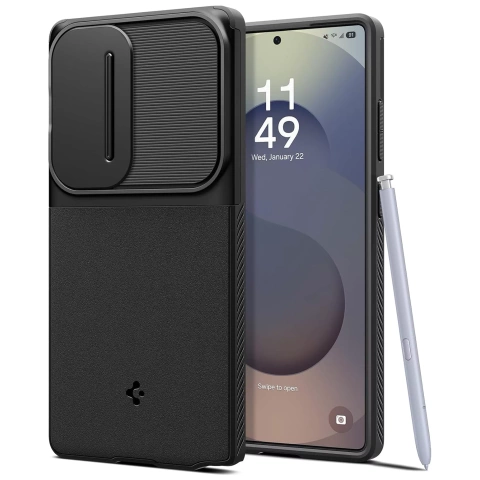 Puzdro Spigen Optic Armor pre Samsung Galaxy S25 Ultra, čierne