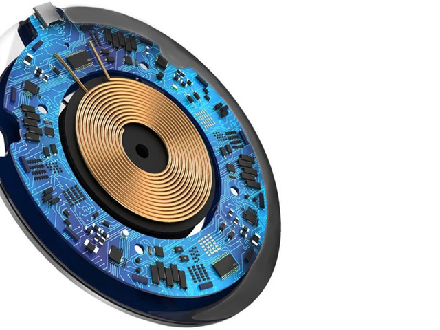 USAMS 10W US-CD24 iPhone 8 X MFI Induktionsladegerät schwarz