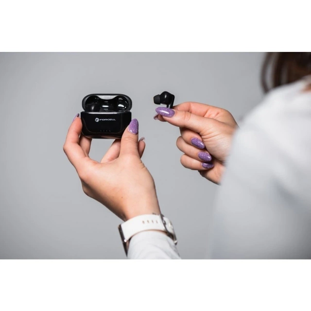 Forcell Super Clear Calls ANC ENC Dongle Schwarz Kabellose In-Ear-Kopfhörer