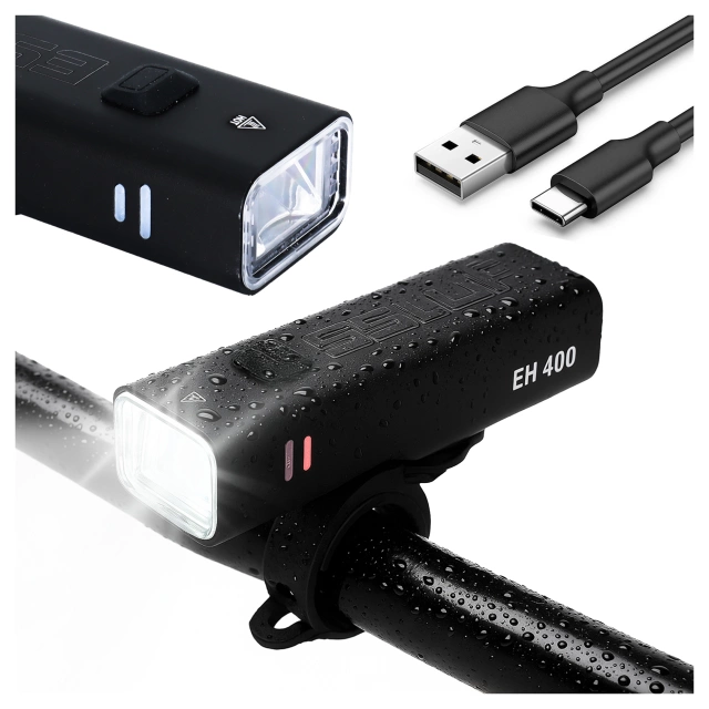 Bicycle Light Front LED Front Light Bicycle Lighting Waterproof IPX5 Alogy P12 Bike Light Black