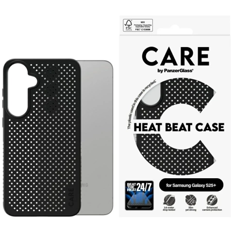 Kryt CARE pro Samsung Galaxy S25 od PanzerGlass Feature Case Ekologický černý