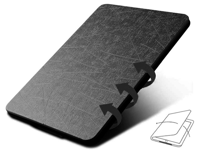 Alogy Leder Smart Case für Kindle Paperwhite 4 schwarz glänzend