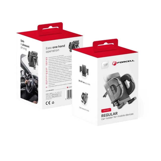 Držák do auta Forcell Regular do větracího otvoru, černý