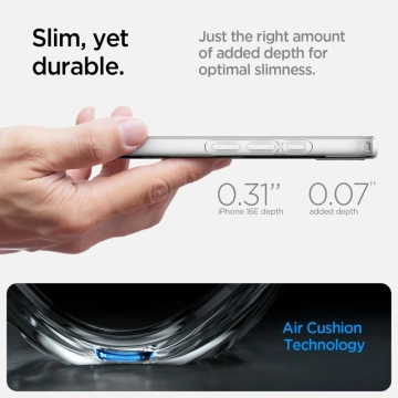 Puzdro Spigen Liquid Crystal MagSafe Clear pre iPhone 16e