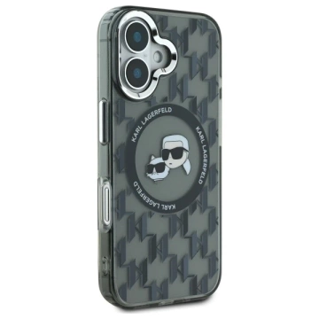 Karl Lagerfeld iPhone 16 6.1" Case Black MagSafe IML Monogram Karl