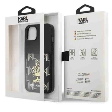 Etui Karl Lagerfeld KLHCP13MCANCNK na iPhone 13 6,1" pevné puzdro Karlimals Cardslot