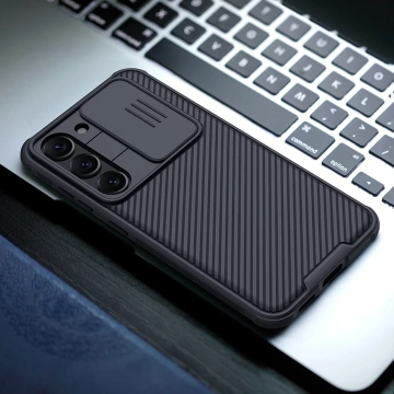 Чохол-накладка Nillkin CamShield Pro Case для Samsung Galaxy S23 з кришкою камери синій