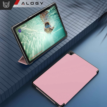 Pouzdro pro Samsung Galaxy Tab A9 2023 11" (X210/X215/X216) Alogy Book Cover Pouzdro ochranné růžové sklo