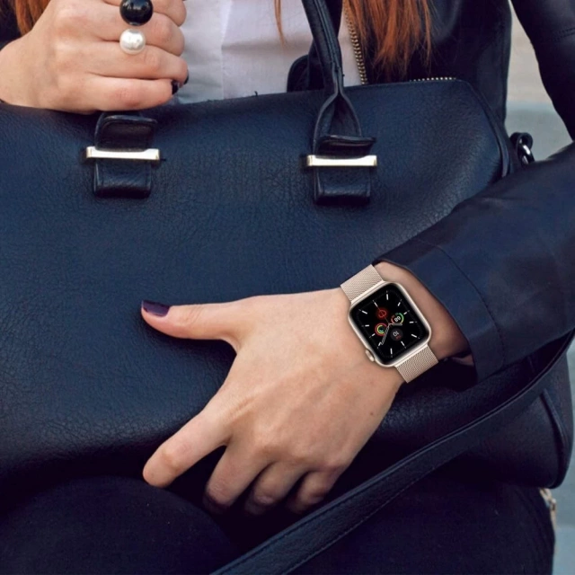 Tech-protect milaneseband apple watch 4 / 5 / 6 / 7 / 8 / se (38 / 40 / 41 мм) рожеве золото