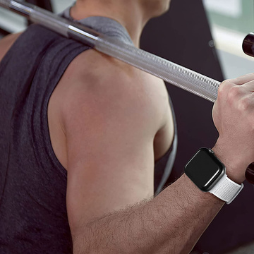 Нейлоновий ремінець Alogy з липучкою для Apple Watch 1/2/3/4/5/6/7/8/SE (38/40/41 мм) Білий