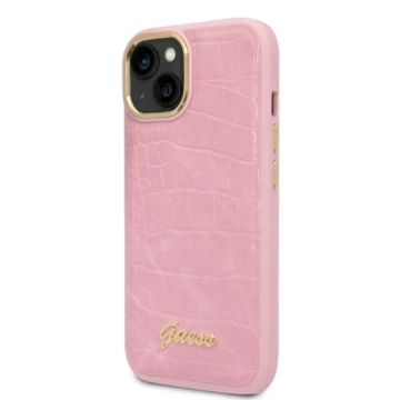 Чохол для телефону Guess GUHCP14MHGCRHP для Apple iPhone 14 Plus 6.7" pink/pink hardcase Croco Collection