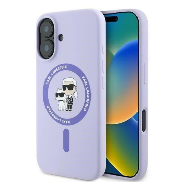 Чохол Karl Lagerfeld для iPhone 16 6.1" Purple MagSafe Hardcase Silicone Karl