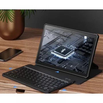 INFILAND STOJAN NA KLÁVESNICE GALAXY TAB A8 10,5 X200 / X205 ČERNÁ