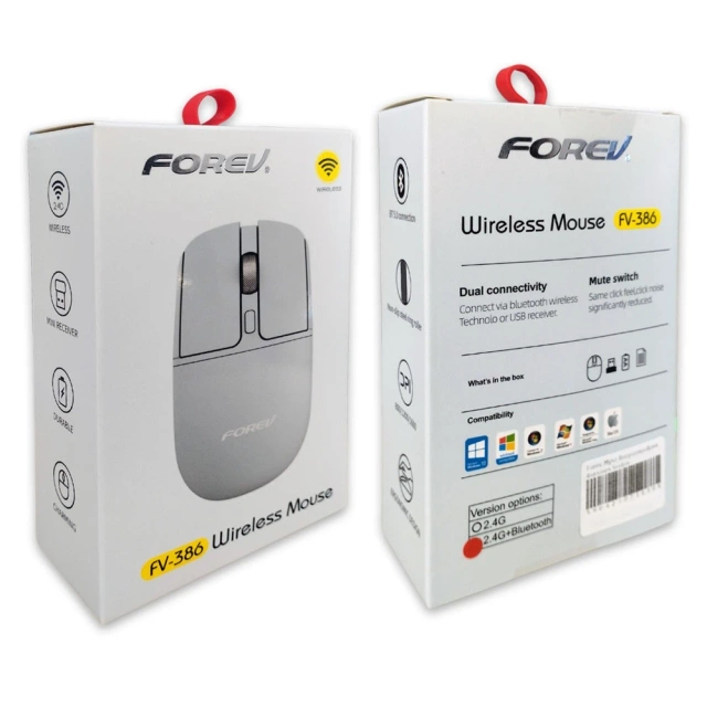 Forev FV-386 Bussines Wireless Mouse for Laptop Tablet Silver
