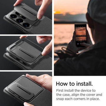Etui Spigen Optik Armor pro Samsung Galaxy S24 Ultra Black