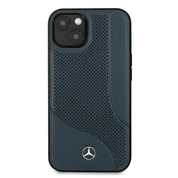 Mercedes MEHCP13SCDONA ochranné pouzdro pro Apple iPhone 13 Mini 5,4" námořnický/námořnický pevný obal Kožená perforovaná oblast