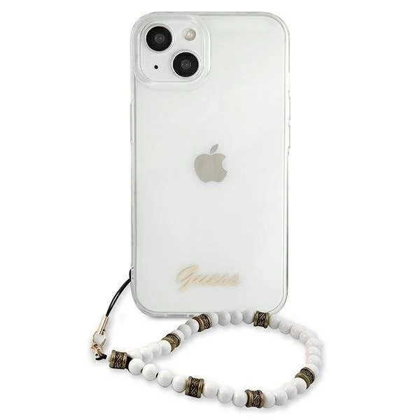 Guess GUHCP13MKPSWH iPhone 13 6,1" Transparente Hardcase White Pearl