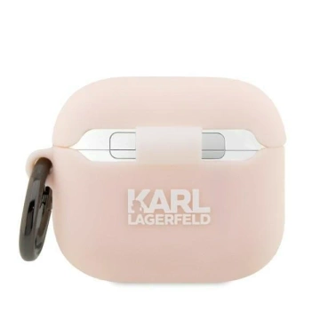 Ochranné puzdro na slúchadlá Karl Lagerfeld KLA3RUNCHP pre Apple AirPods 3 kryt ružový/ružový Silicone Choupette Head 3D