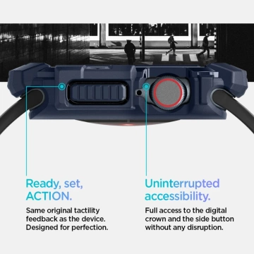 ETUI DO APPLE WATCH 10 (46MM) GRANATOWE NAVY BLUE SPIGEN RUGGED ARMOR