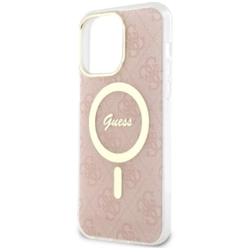 Guess GUHMP14XH4STP Handyhülle für Apple iPhone 14 Pro Max 6,7" rosa/rosa Hardcase 4G MagSafe