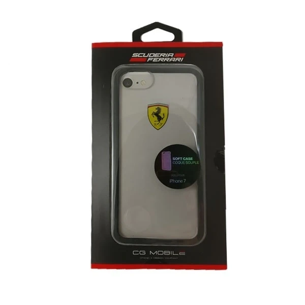 Etui na telefon Ferrari Hardcase iPhone 7/8 /SE 2020 / SE 2022 прозорий/чорний